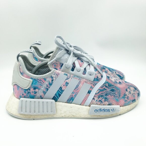 ADIDAS Boost Nmd R1 Easter Tie Dye Blue Pink Athletic Shoes Sneakers Womens 6 - Picture 3 of 16